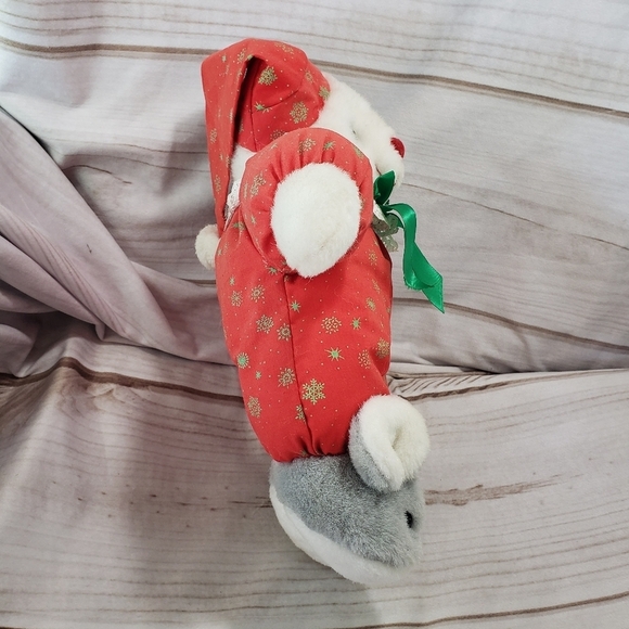 House Of Lloyd Christmas Glow In The Dark Teddy Bear Plush Vintage 13 Inch 1991 - Picture 4 of 10